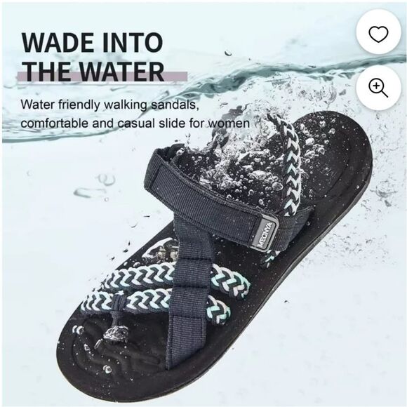 MEGNYA HIKING SANDALS FOR WOMEN, COMFORTABLE WALKING FLIP FLOP SANDAL - Picture 14 of 16